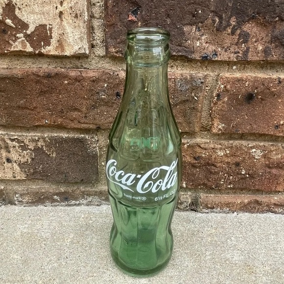 Coca Cola Dining Vintage Green Glass Retro Coca Cola Bottle Poshmark